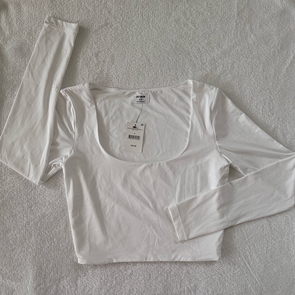 Cotton on scoop neck long sleeve